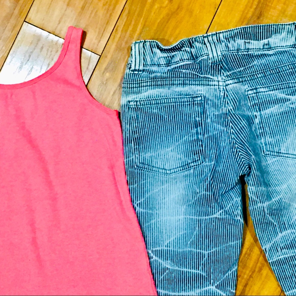 Girl school outfit - 8 - summer tank top and crop tie dye pants crop jea…